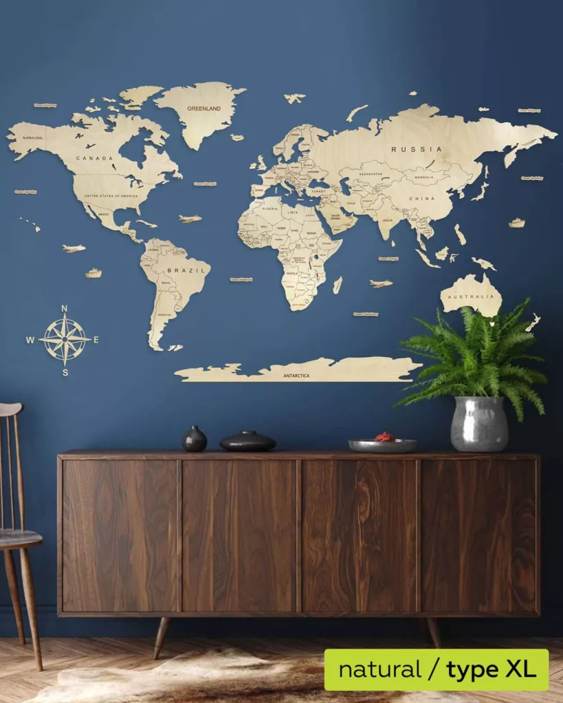 Coole Wanddeko - Weltkarte aus Holz - Gute Angebote gibt es nicht nur beim Knut - Schlussverkauf
