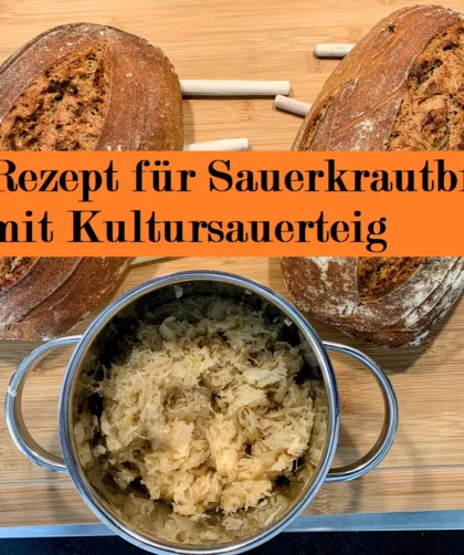 Sauerkrautbrot mit Kultursauerteig