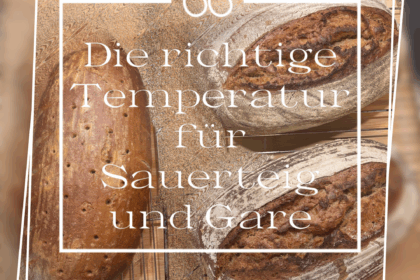 Wenn man bäckt ist die richtige Temperatur besonders wichtig. Diese Temperatur für Sauerteig und Gare ist entscheidend für das Gelingen des Brotes. Und das nicht nur beim backen, sondern schon vorher, bei der Herstellung des Teiges. Hefe und Sauerteig mögen es lauschig warm. Im Normalfall heißt das bei Roggenbrot ungefähr 27-30°C. Weizenteige sind bei 24-27 °C optimal. Im Sommer ist das kein Problem. Doch ab September, wenn die Temperaturen runtergehen, dann eben doch. Generell ist es so, dass wir wohl-temperierte Zutaten brauchen. Besonders relevant ist die Temperatur für Sauerteig und Gare.