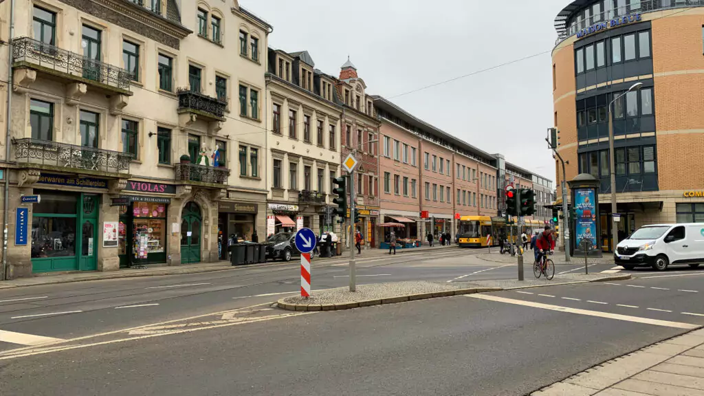 Blick zur Zentralhaltestelle