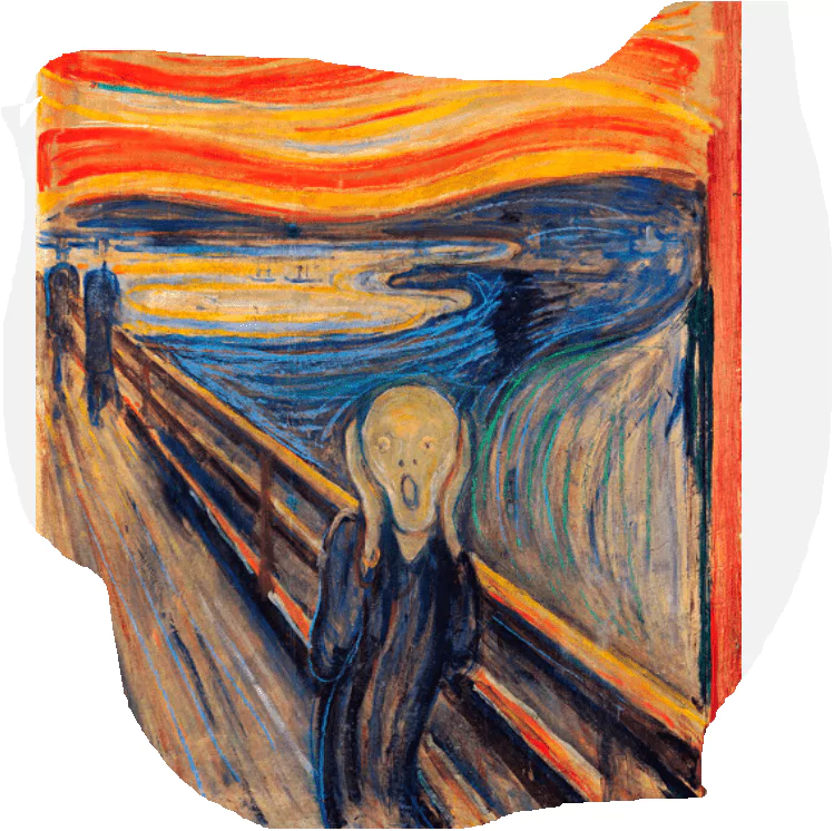 Der Schrei; Bild von Edvard Munch, gemalt 1893